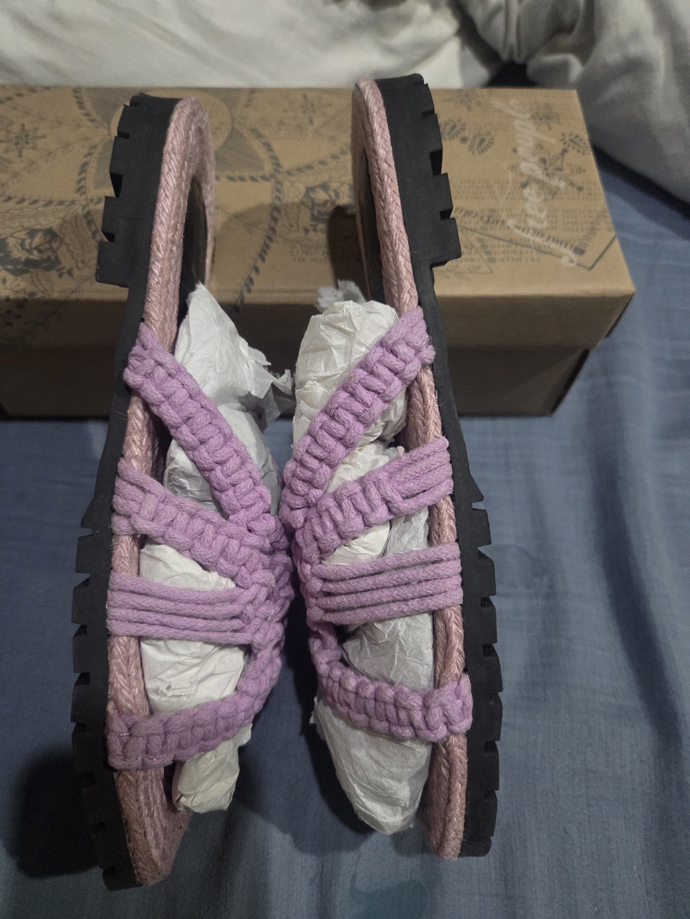 Free People Lavender Braided Slide Sandals - Picture 6 of 7